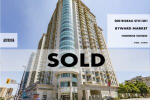 200 RIDEAU ST #1301 - CLARIDGE PLAZA - BYWARD MARKET REAL ESTATE